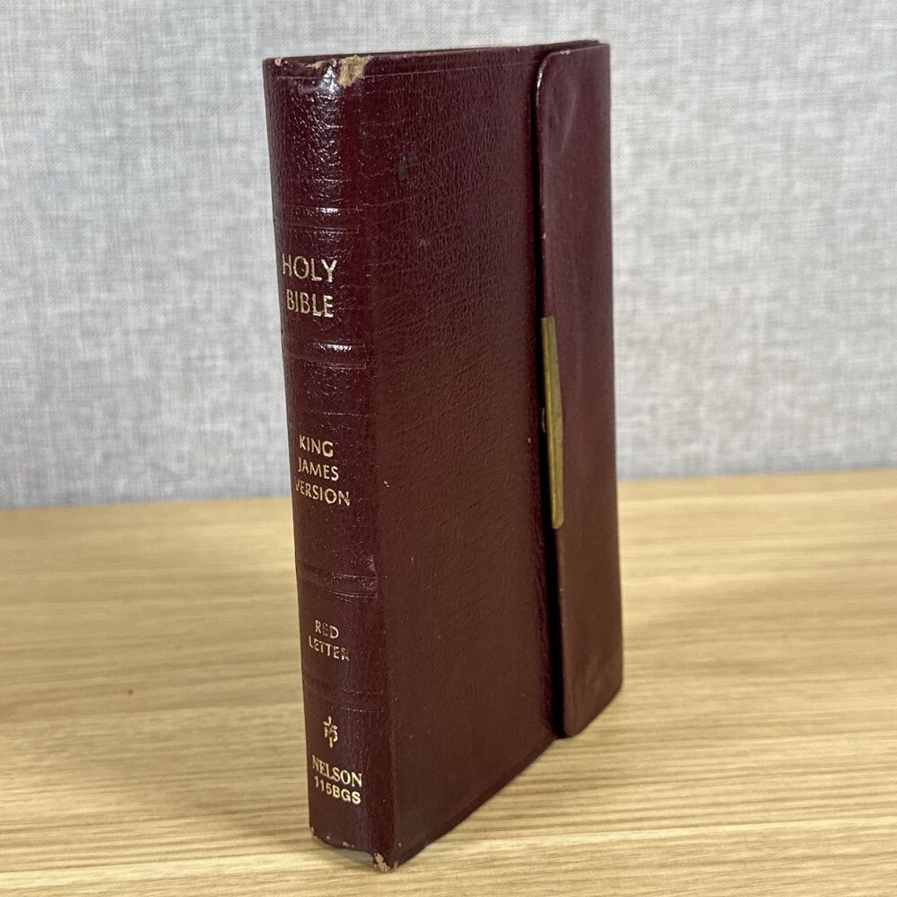 1970 Thomas Nelson KJV Pocket Bible Snap Flap Bound Leather 115BGS Vintage